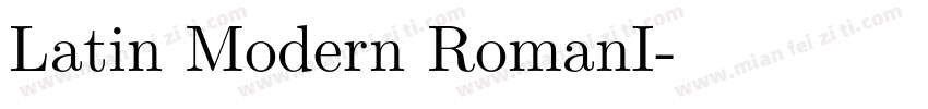 Latin Modern RomanI字体转换
